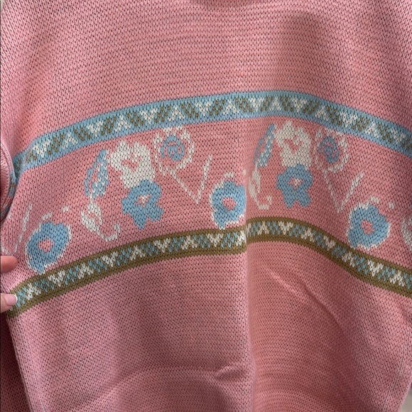 Pink Floral Patterned Sweater - Picture 3 of 5